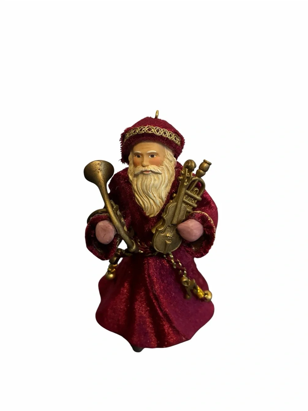 Hallmark Keepsake Father Christmas Ornament 2005 2nd in Series Burgundy Velvet